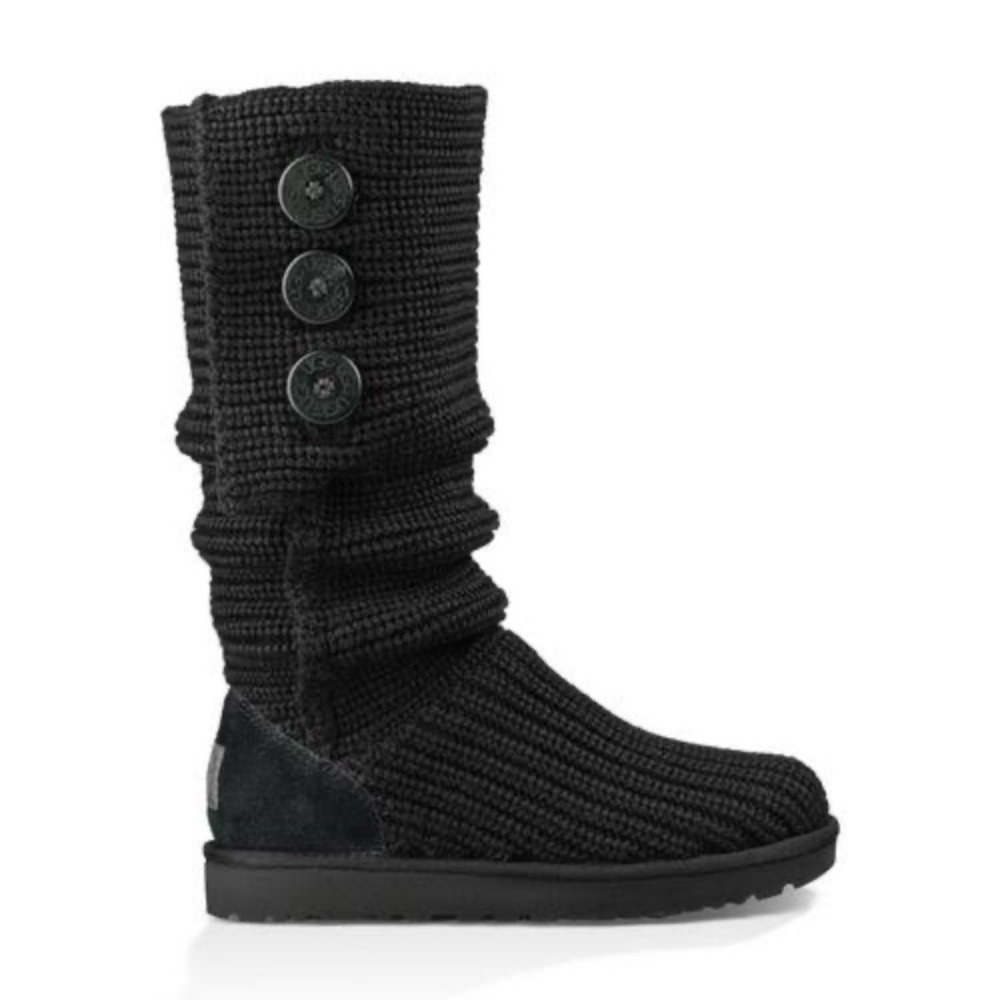 UGG Black Classic Cardy Boots
